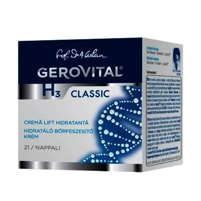 Crema lift hidratanta de zi H3 Classic, 50 ml, Gerovital