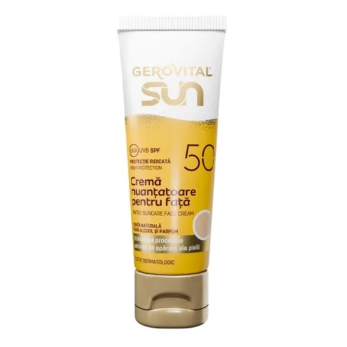 Crema Fata Nuantatoare SPF50, 50ml, Gerovital