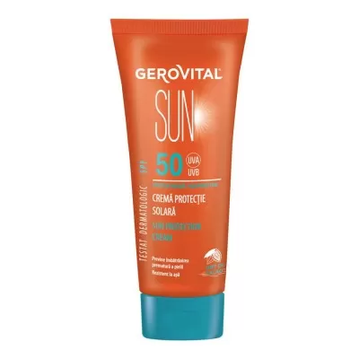 Crema pentru protectie solara cu SPF 50 Sun, 100 ml, Gerovital