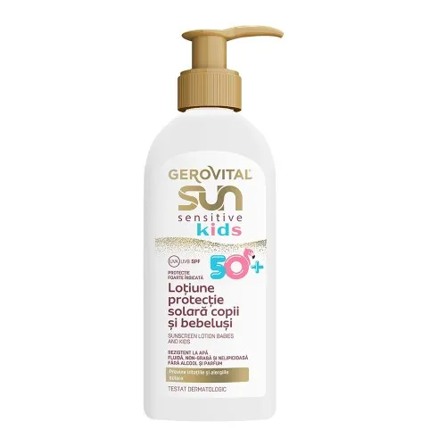 Lotiune Protectie Copii si Bebelusi SPF50+ Sensitive, 200ml, Gerovital