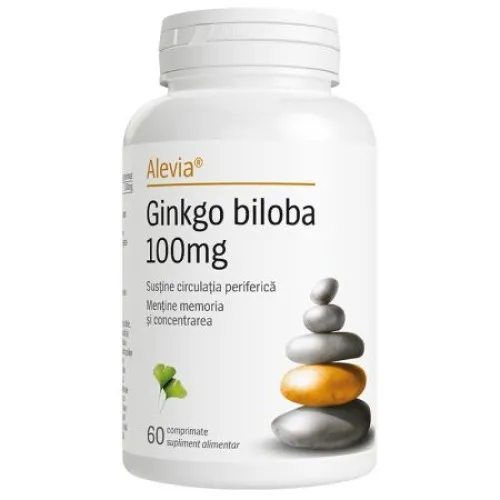Ginkgo Biloba 100 mg, 60 comprimate, Alevia