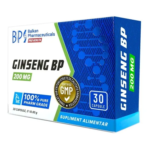 Ginseng 200mg, 30 capsule, Balkan Pharmaceuticals