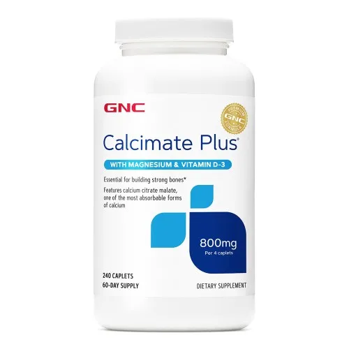 Calcimate Plus Calciu 800 mg cu Magneziu si Vitamina D3, 240 tablete, GNC