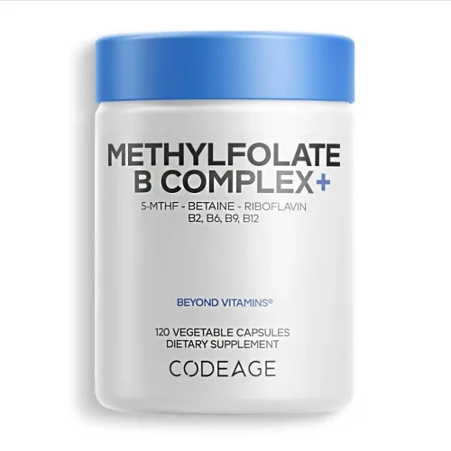 Forma bioactiva B complex pentru energie, metabolism si sanatate celulara, Methylfolate B Complex, 120 cps, GNC CodeAge