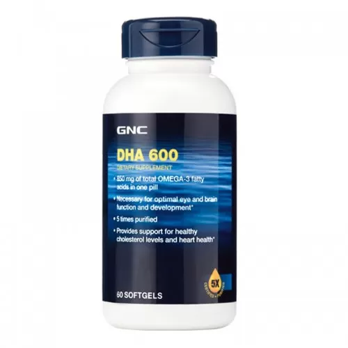 DHA600 Acizii Grasi DHA Omega-3, 60 capsule, GNC