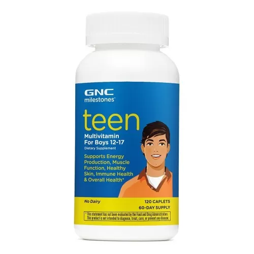 Multivitamine Pentru Baieti Adolescenti 12-17 ani Milestones Teen, 120 Tablete, Gnc