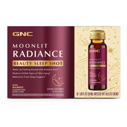Shot pentru frumusete si somn cu aroma de mango Moonlit, 10 fiole x 50ml, GNC