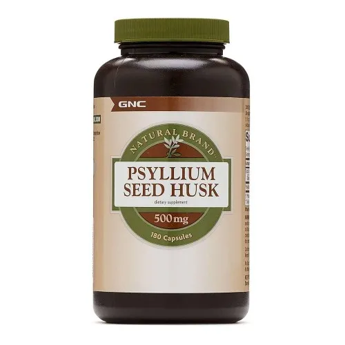 Seminte de Psyllium Decordicate 500mg Natural Brand, 180 capsule, GNC