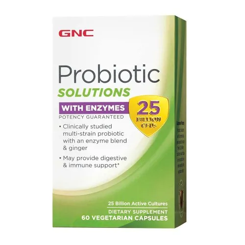 Probiotic Solutions cu Enzime Digestive 25 Miliarde CFUs, 60 capsule, GNC