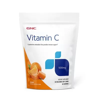 GNC Vitamina C Portocale 500 mg - tablete masticabile x 60