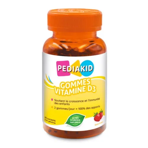 Gommes Vitamine D3, 60 capsule, Pediakid