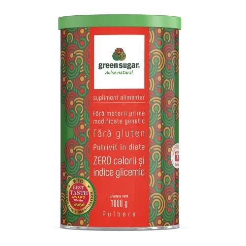 Green Sugar Indulcitor Natural pudra, 1000g, Remedia