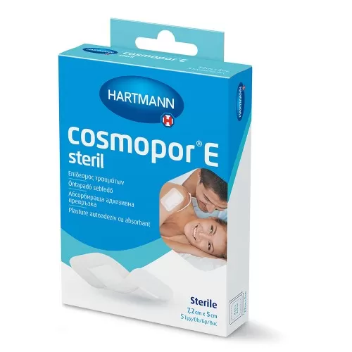 Plasturi sterili autoadezivi Cosmopor E 7.2x5cm, 5 bucati, Hartmann