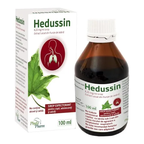 Hedussin sirop, 8,25 mg/ml, 100 ml, Phytopharm