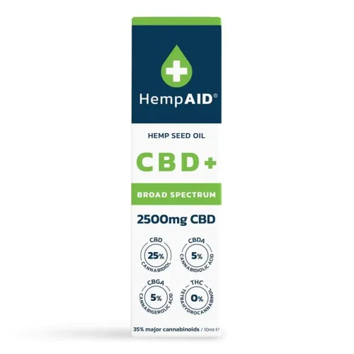 Ulei de Canepa 2500mg CBD/500mg CBDA/500mg CBGA, 10ml, HempAID