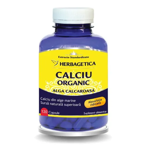 Calciu Organic, 120 capsule, Herbagetica