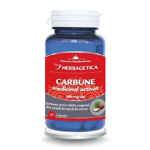 Carbune Medicinal Activat, 30 capsule, Herbagetica