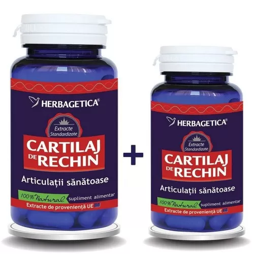 Herbagetica Cartilaj de Rechin -capsule x 60 + 10 capsule Gratis