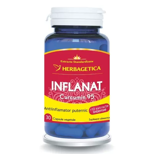 Inflanat+ Curcumin95, 30 capsule vegetale, Herbagetica