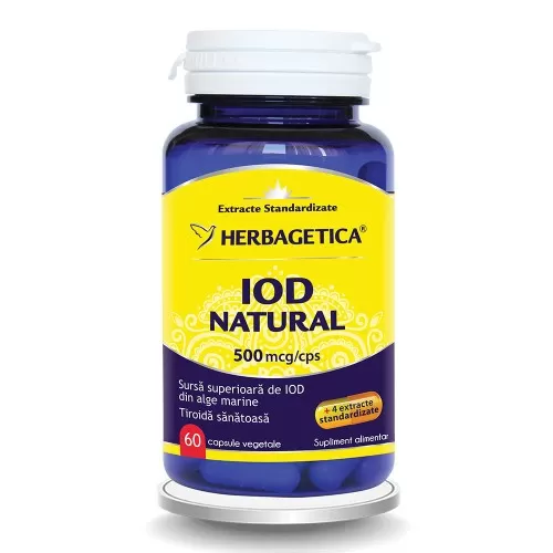 Iod Natural, 60 capsule vegetale, Herbagetica