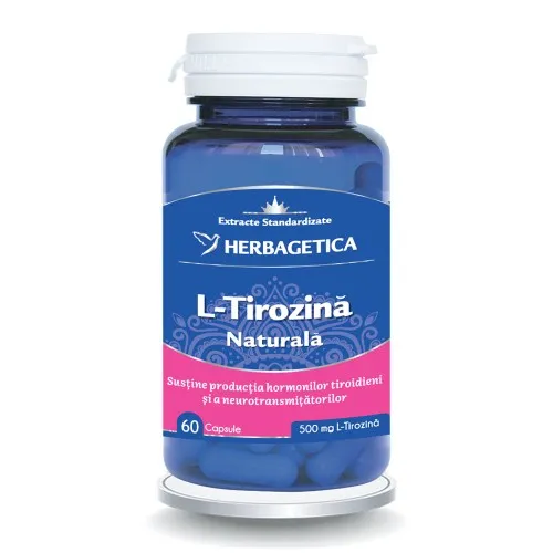 L-Tirozina Naturala, 60 capsule, Herbagetica
