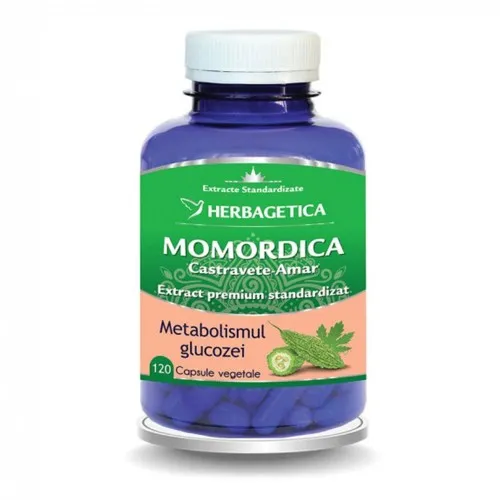 Momordica Extract Castravete Amar, 120 capsule, Herbagetica