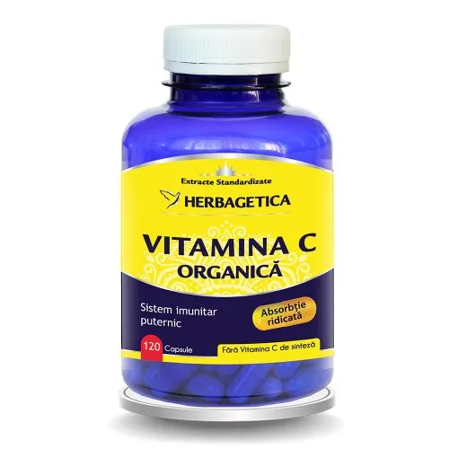 Vitamina C Organica, 120 capsule, Herbagetica