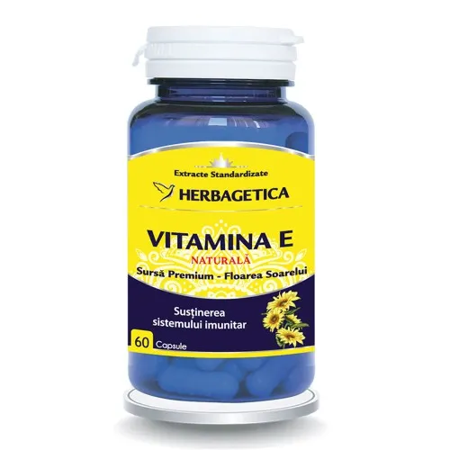 Vitamina E Naturala, 60 capsule, Herbagetica