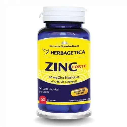 Zinc Forte, 60 capsule, Herbagetica