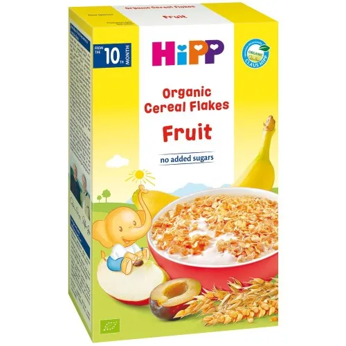 Hipp Fulgi de Cereale Ecologice cu Fructe +10 luni x 200 g