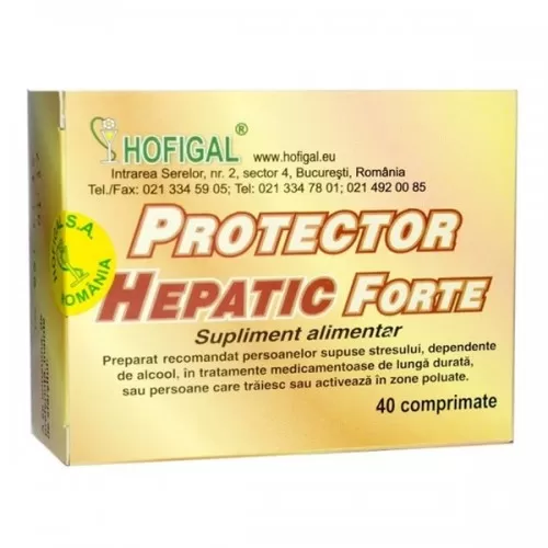 Protector Hepatic Forte, 40 comprimate, Hofigal