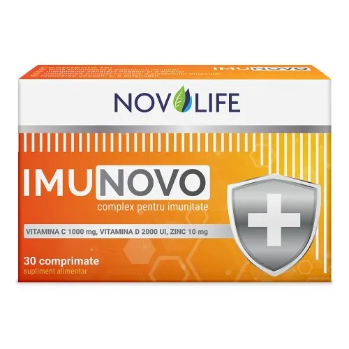 ImuNovo (Vit C 1000mg, Vit D 2000UI, Zn 10mg), 30 comprimate, Novolife