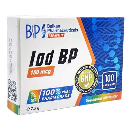 Iod 150mcg , 100 comprimate, Balkan Pharmaceuticals