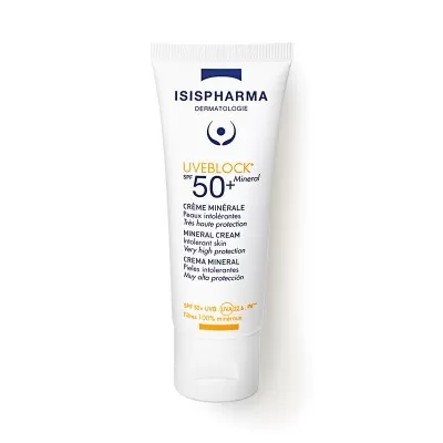 Crema cu protectie solara UVEBLOCK SPF 50+ Mineral, 40 ml, Isis Pharna