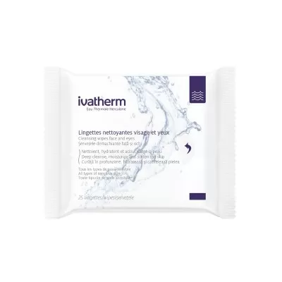 Servetele demachiante pentru fata si ochi, 25 bucati, Ivatherm