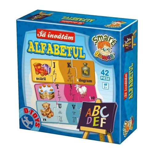 Joc Educativ Sa Invatam Alfabetul, 1 cutie -D-Toys