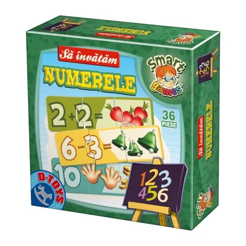 Joc Educativ Sa Invatam Numerele, 1 cutie -D-Toys