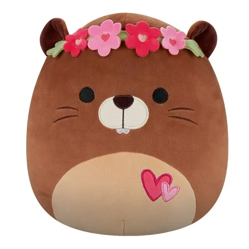 Jucarie de Plus Castorul Chip cu Inimioare 19cm - Squishmallows