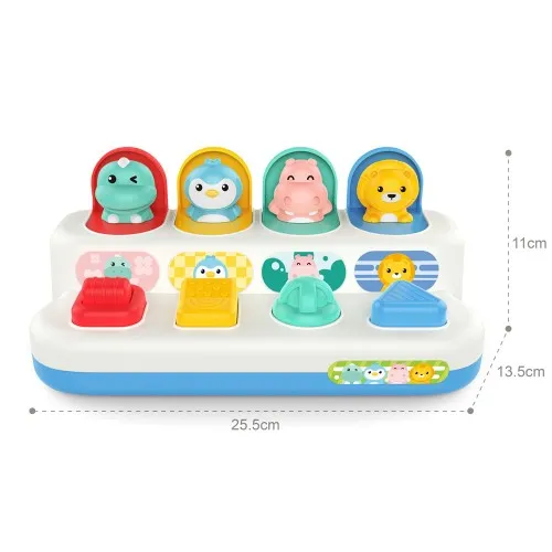 Jucarie Interactiva Pop Up cu 4 Animale +18 luni, Iggy Ziggy