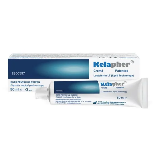 Crema tratament echimoze, hematoame cu nano-lactoferina 15%, Kelapher, 50 ml, Solartium Group
