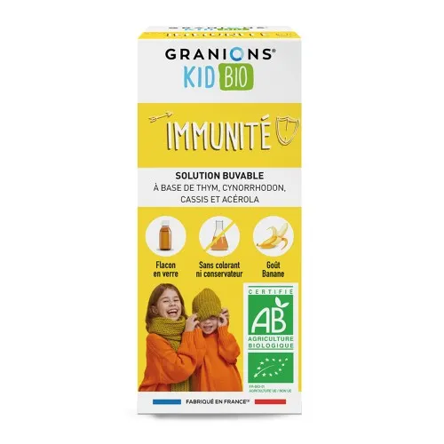 Sirop Bio Immnunite pentru copii cu aroma de banana, 125 ml, Granions