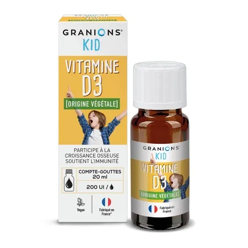 Picaturi cu Vitamina D3 200UI pentru copii, 20 ml, Granions
