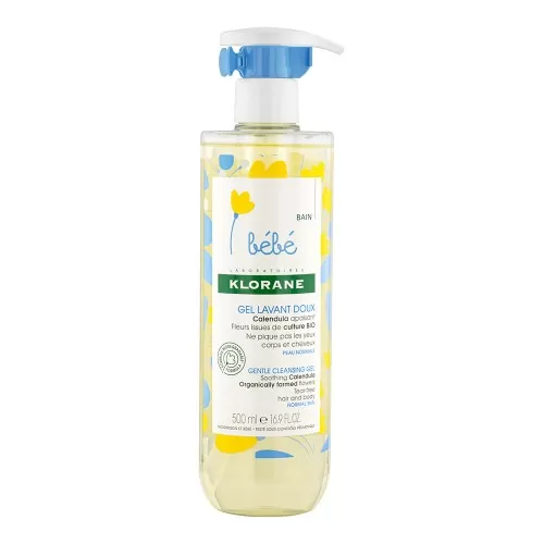 Gel spumant pentru curatare delicata, 500ml, Klorane Bebe