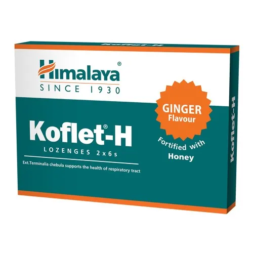 Koflet-H cu aroma de ghimbir, 12 pastile, Himalaya