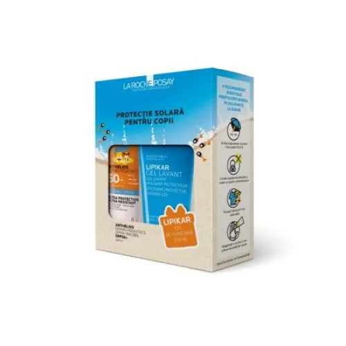 La Roche Posay Anthelios Spray Invizibil SPF50 x 200ml + Lipikar Gel Spalare x 200ml (Cadou)