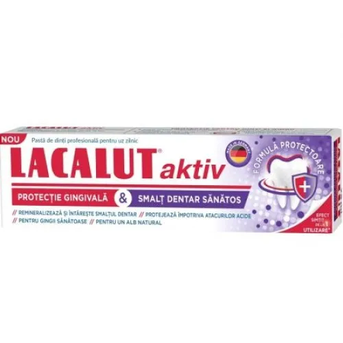 Lacalut Aktiv Pasta Dinti Protectie Gingivala si Smalt Sanatos x 75ml