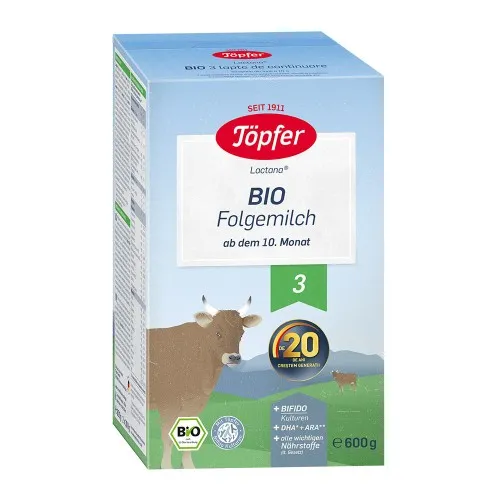 Lapte Bio 3 New, 600g, Topfer
