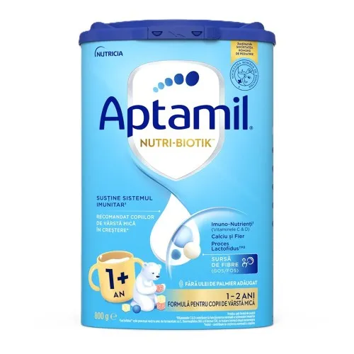 Lapte praf Aptamil NUTRI-BIOTIK 1+ pentru 1-2 ani, 800g, Nutricia