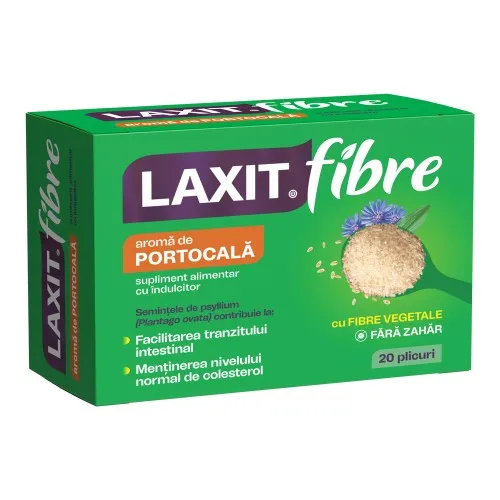 Laxit Fibre cu aroma de portocale, 20 plicuri, Fiterman Pharma