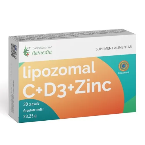 Lipozomal C+D3+Zinc, 30 capsule, Lab. Remedia